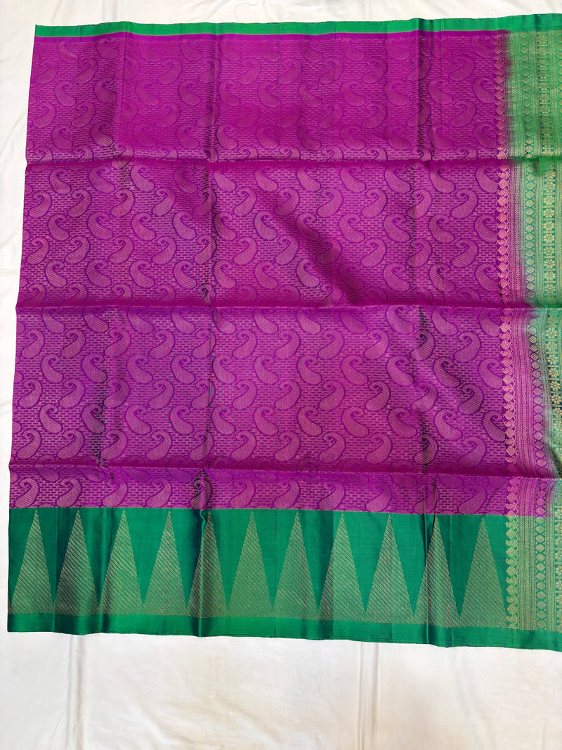 Iyalva all self purple softsilk saree - Pure silk saree-set12