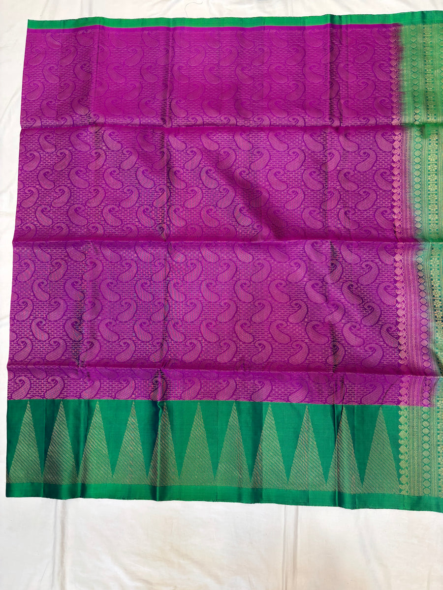 Iyalva all self purple softsilk saree - Pure silk saree-set12