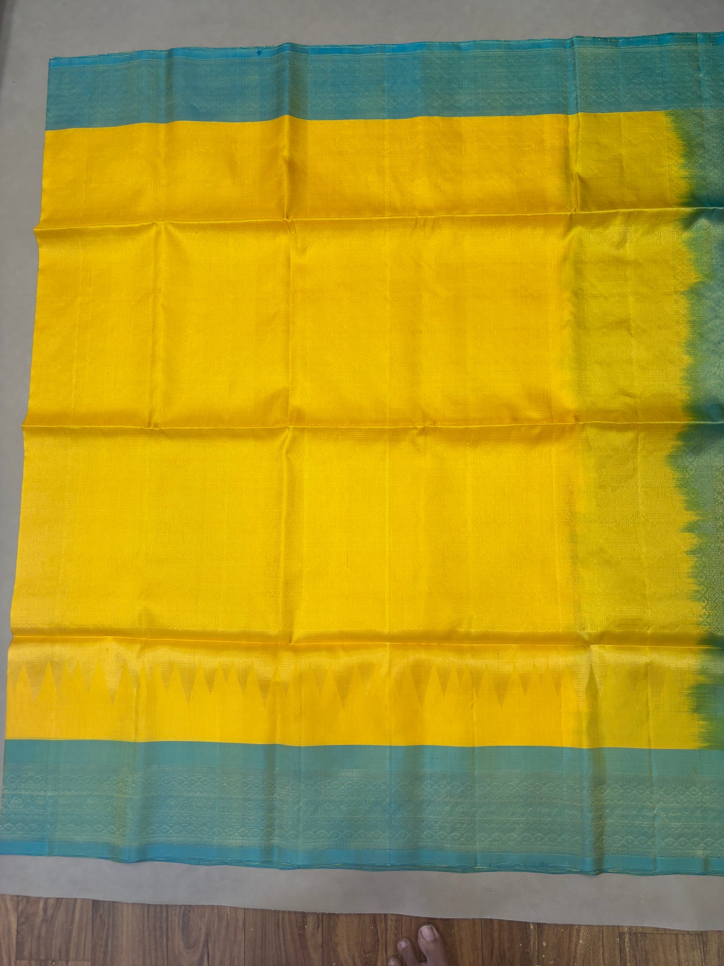 Arike yellow all self softsilk saree - Pure silk saree-set7