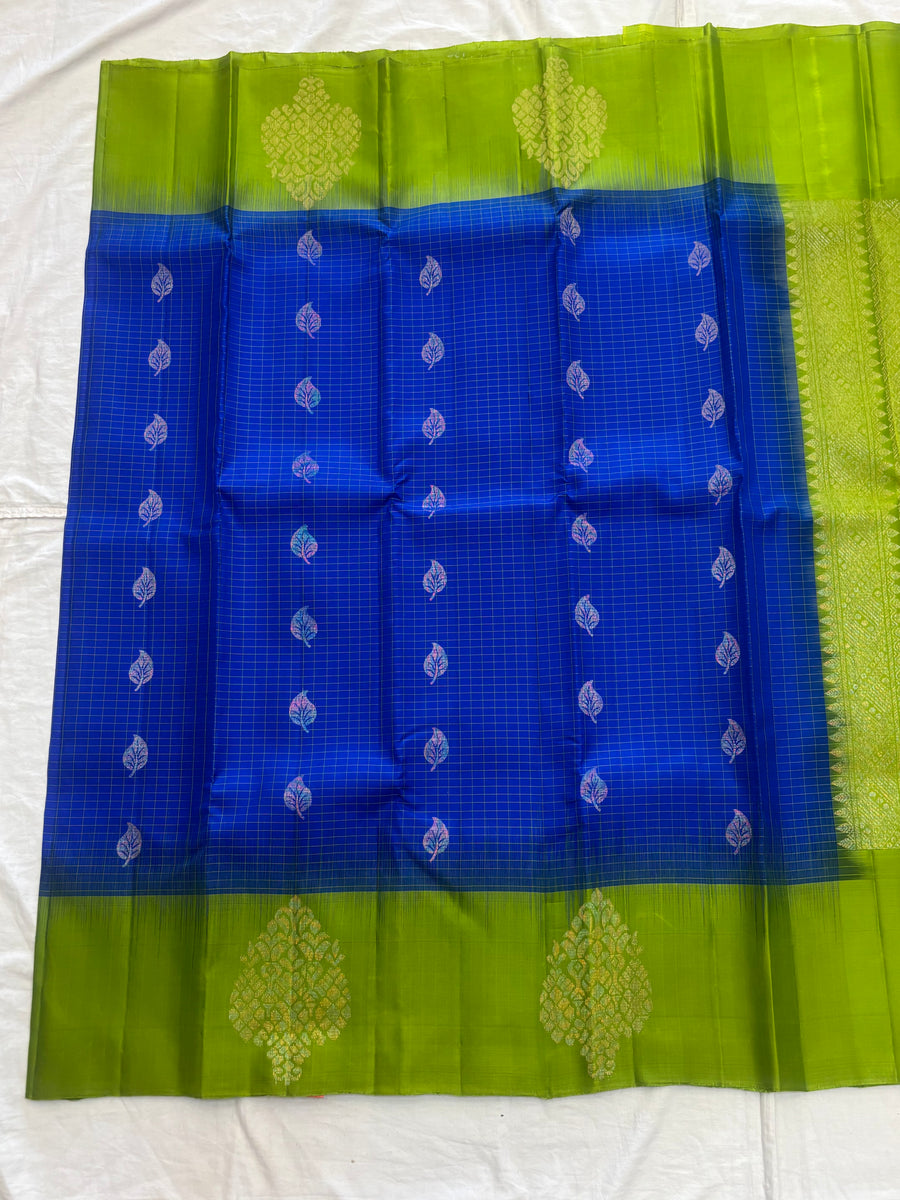Devyani handloom softsilk saree checked design - Pure silk saree