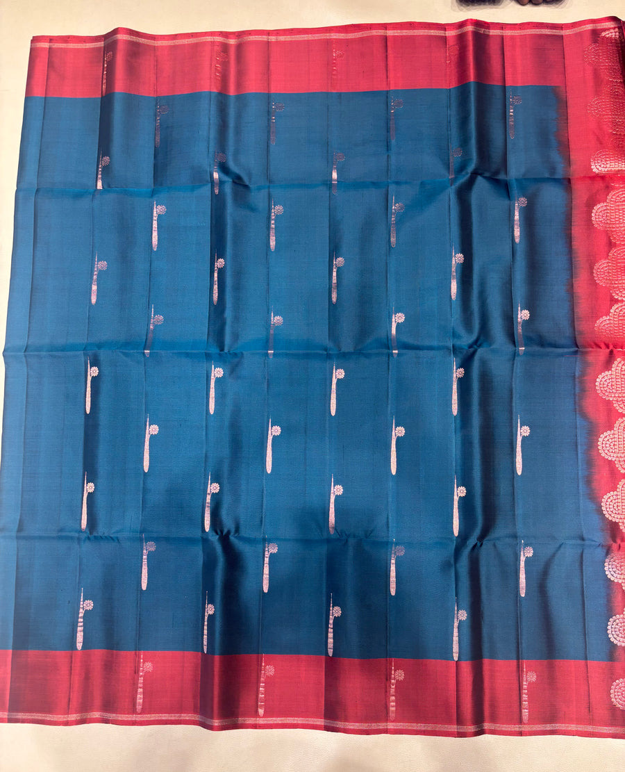 Thenkodi handloom softsilk saree - Pure silk saree-AK1113