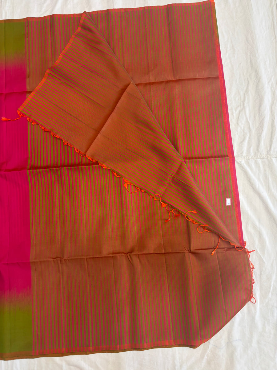 Rukmani pink handloom softsilk saree - Pure silk saree