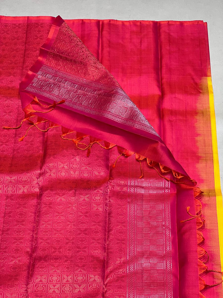 Charulata handloom softsilk saree - Pure silk saree-AV103