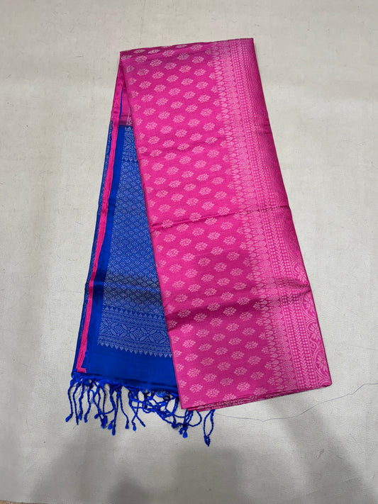 Vairam pink bridal brocade softsilk saree - Pure silk saree