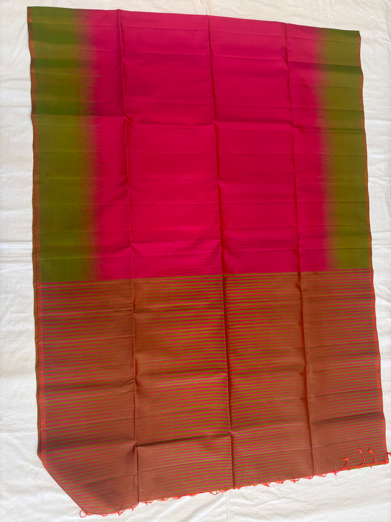 Rukmani pink handloom softsilk saree - Pure silk saree