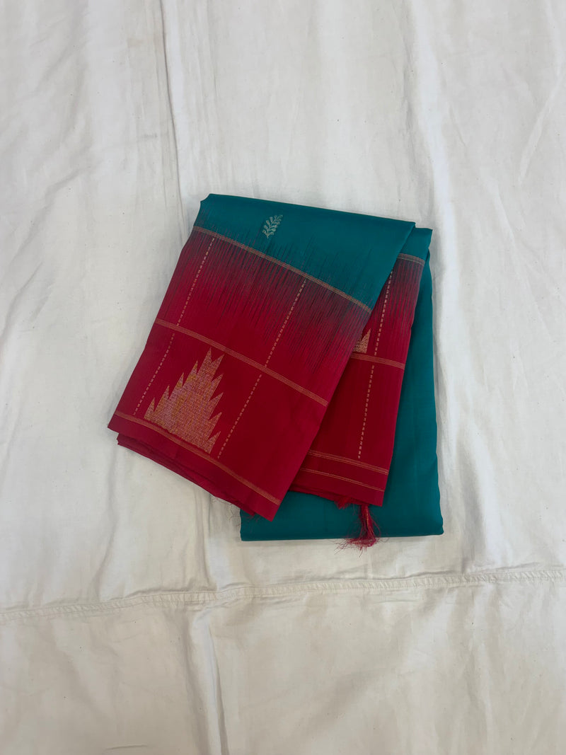 Pranavi green handloom softsilk saree - Pure silk saree