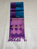 Thenkodi blue & purple handloom softsilk saree - Pure silk saree-AK1117