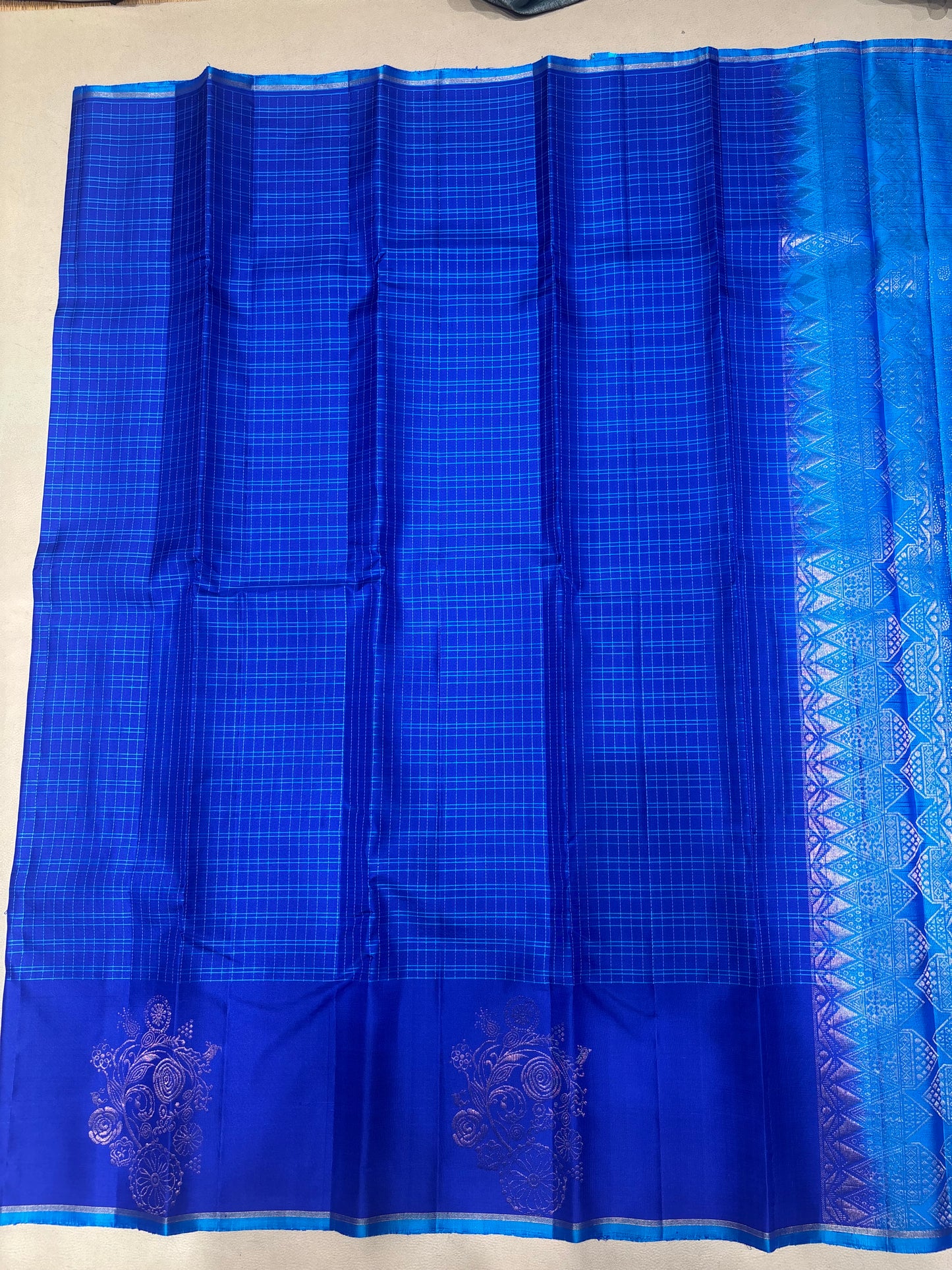 Rishitha dark blue handloom softsilk saree - Pure silk saree-AK1119
