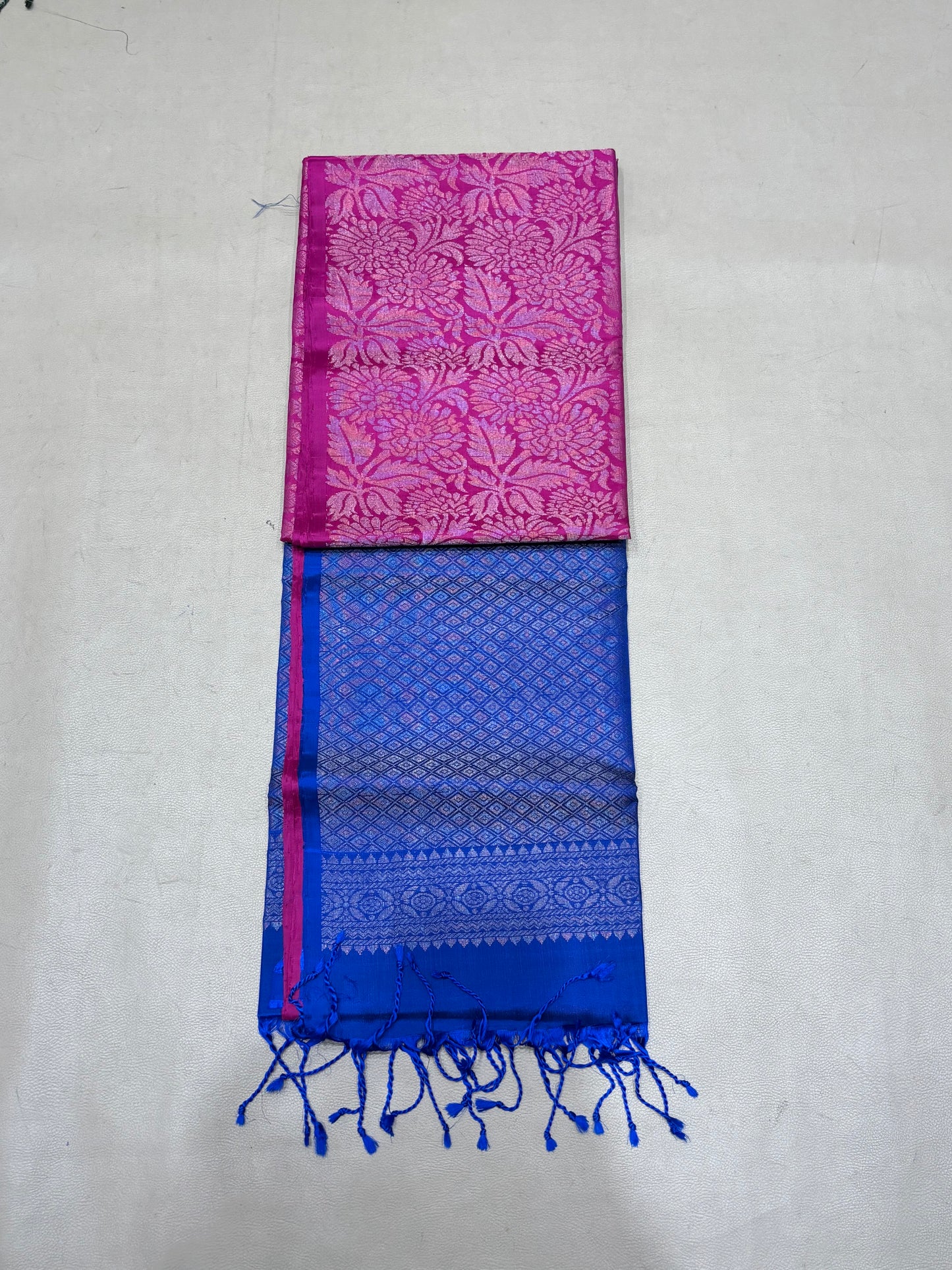 Lithika pink brocade bridal softsilk saree - Pure silk saree