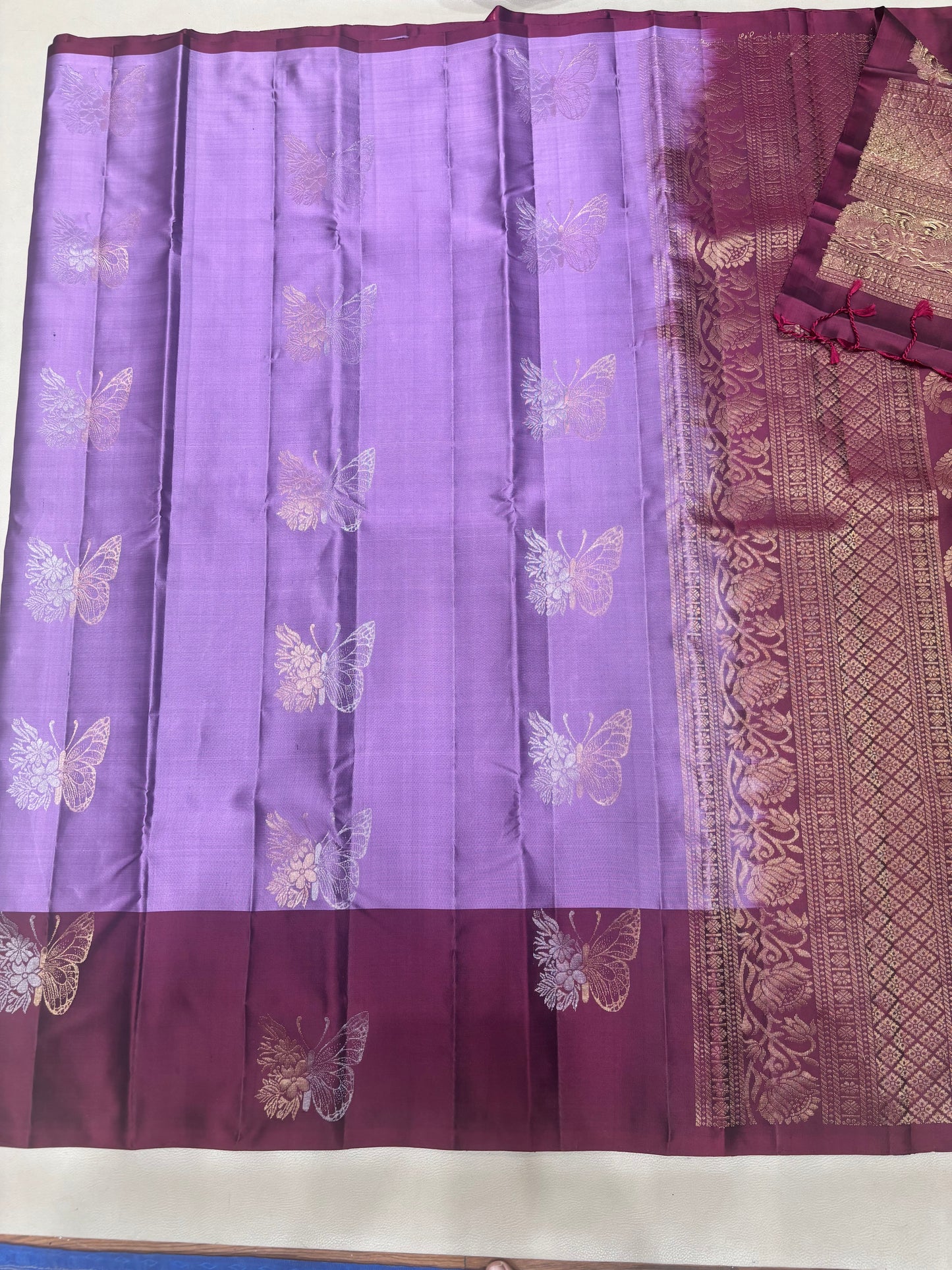 Ramani lavender handloom softsilk saree - Pure silk saree