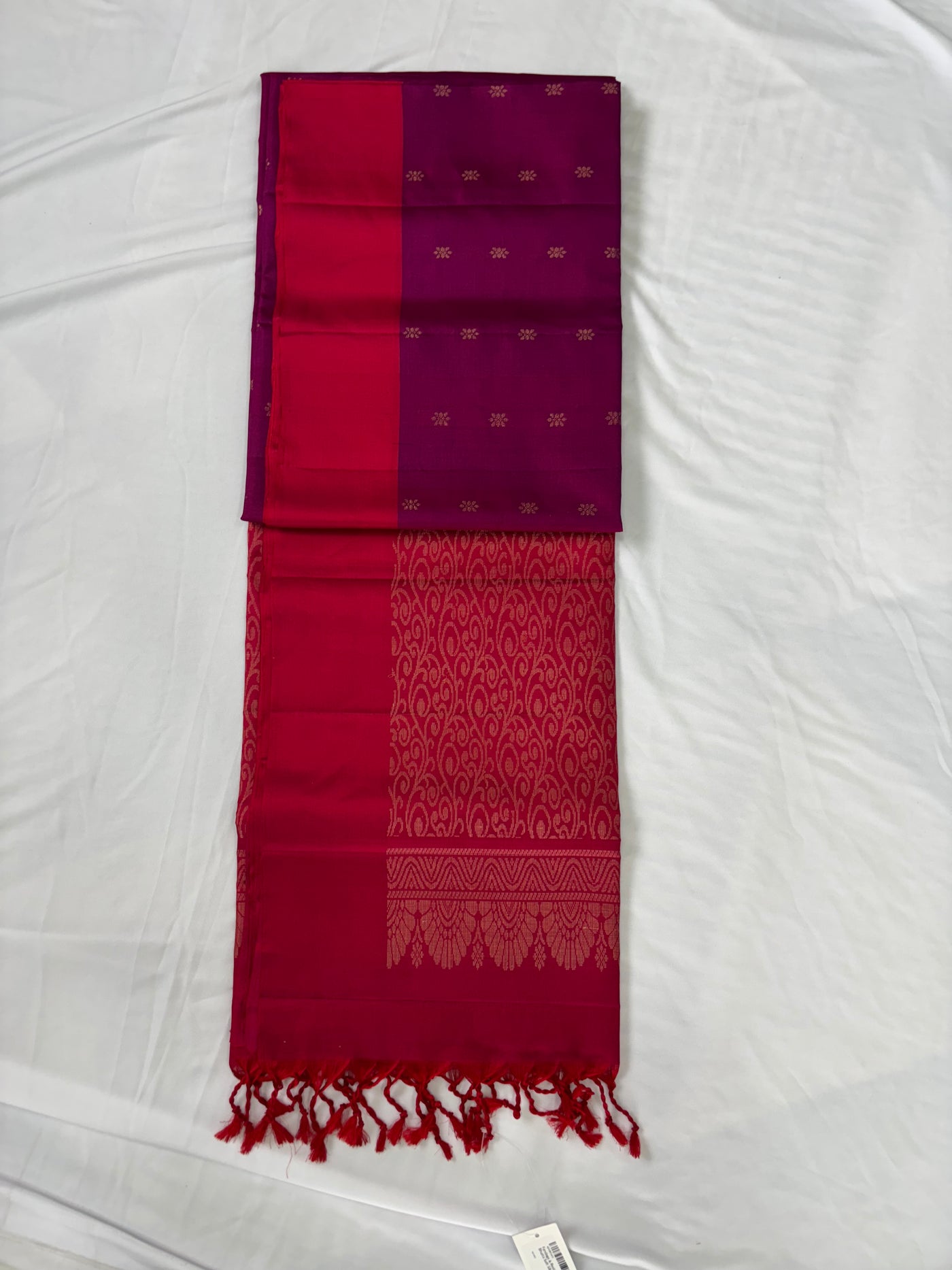 Dharani purple handloom softsilk saree - Pure silk saree