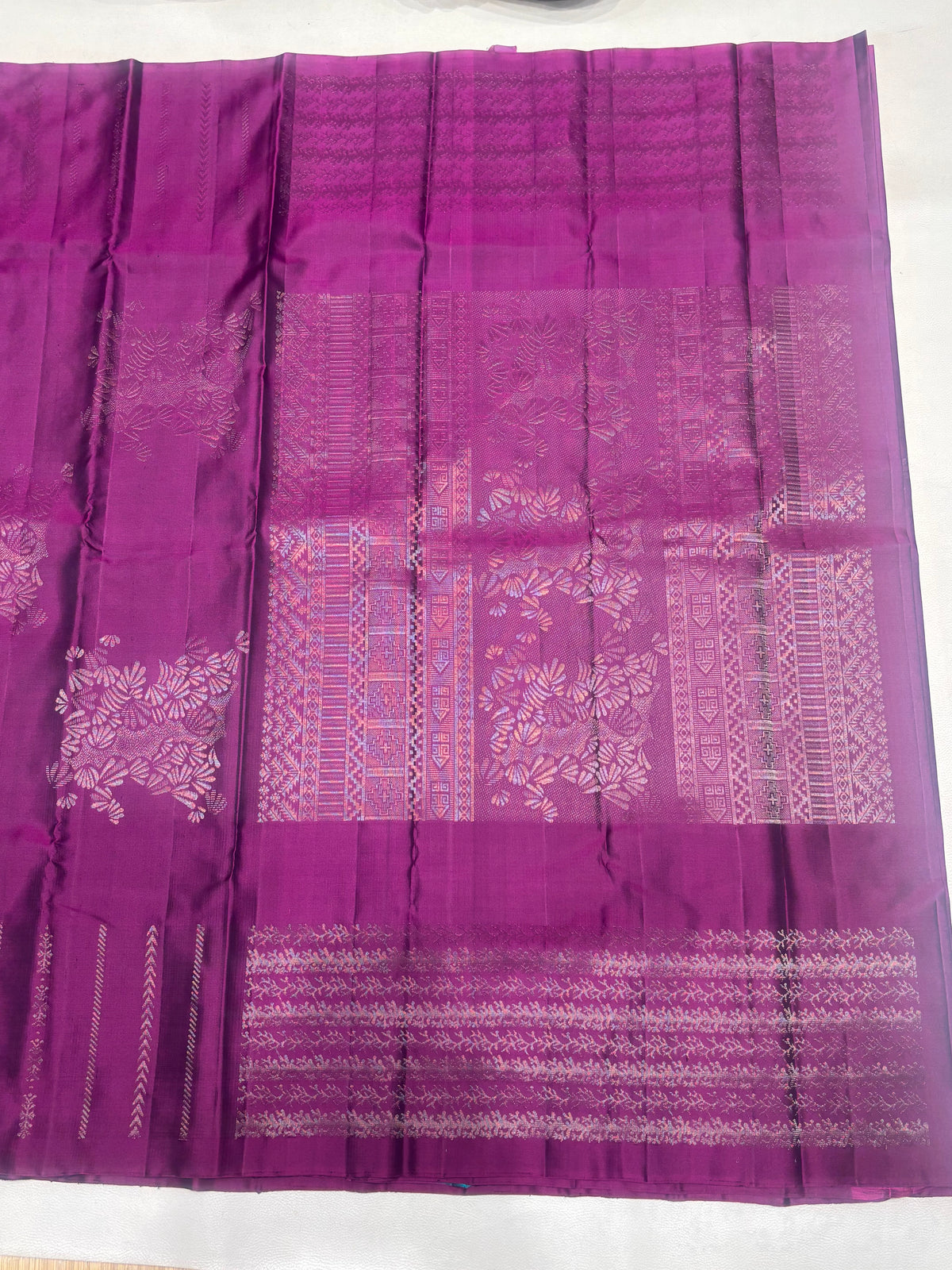 Ravina self color handloom softsilk saree - Pure silk saree