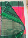 Melinam pink & green handloom softsilk saree - Pure silk saree