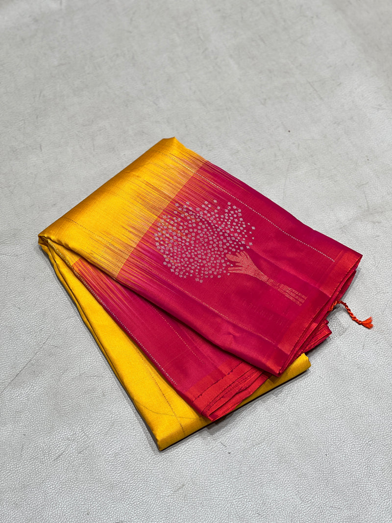 Charulata handloom softsilk saree - Pure silk saree-AV103