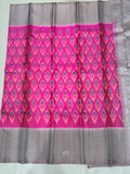 Thannu Pochampally pink softsilk saree - Pure silk saree