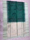 Leelavathi bottle green handloom softsilk saree - Pure silk saree