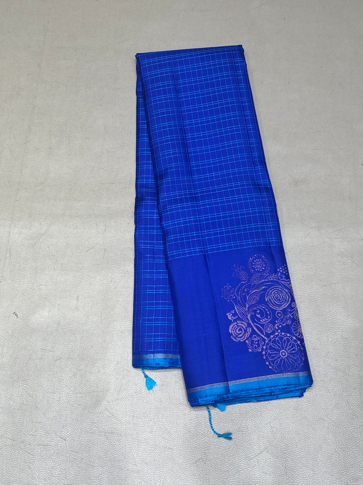 Rishitha dark blue handloom softsilk saree - Pure silk saree-AK1119
