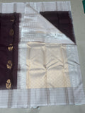 Niraavi coffee brown handloom softsilk saree - Pure silk saree