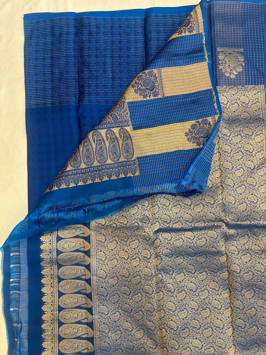 Dhriti blue handloom softsilk saree - Pure silk saree