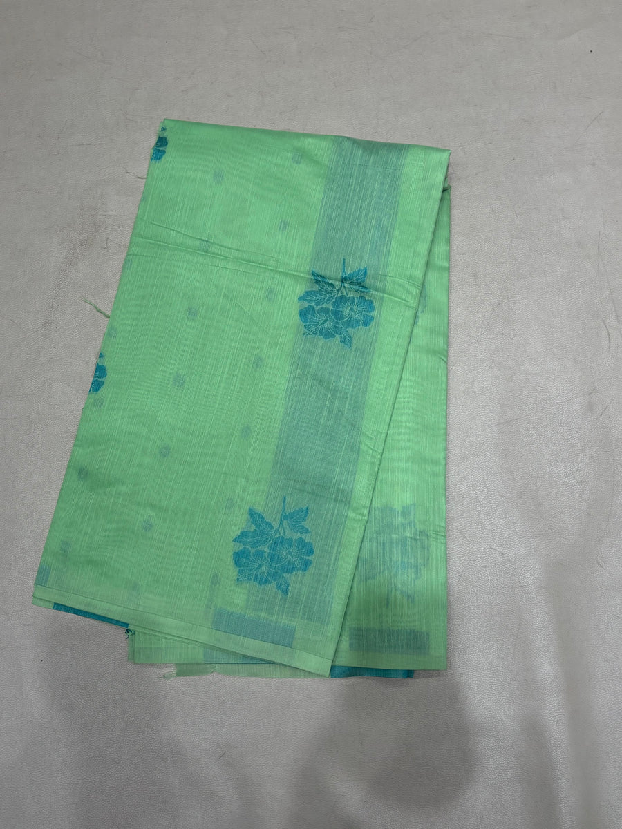 Ahana green semi silk cotton saree