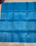 Lithika blue brocade bridal softsilk saree - Pure silk saree