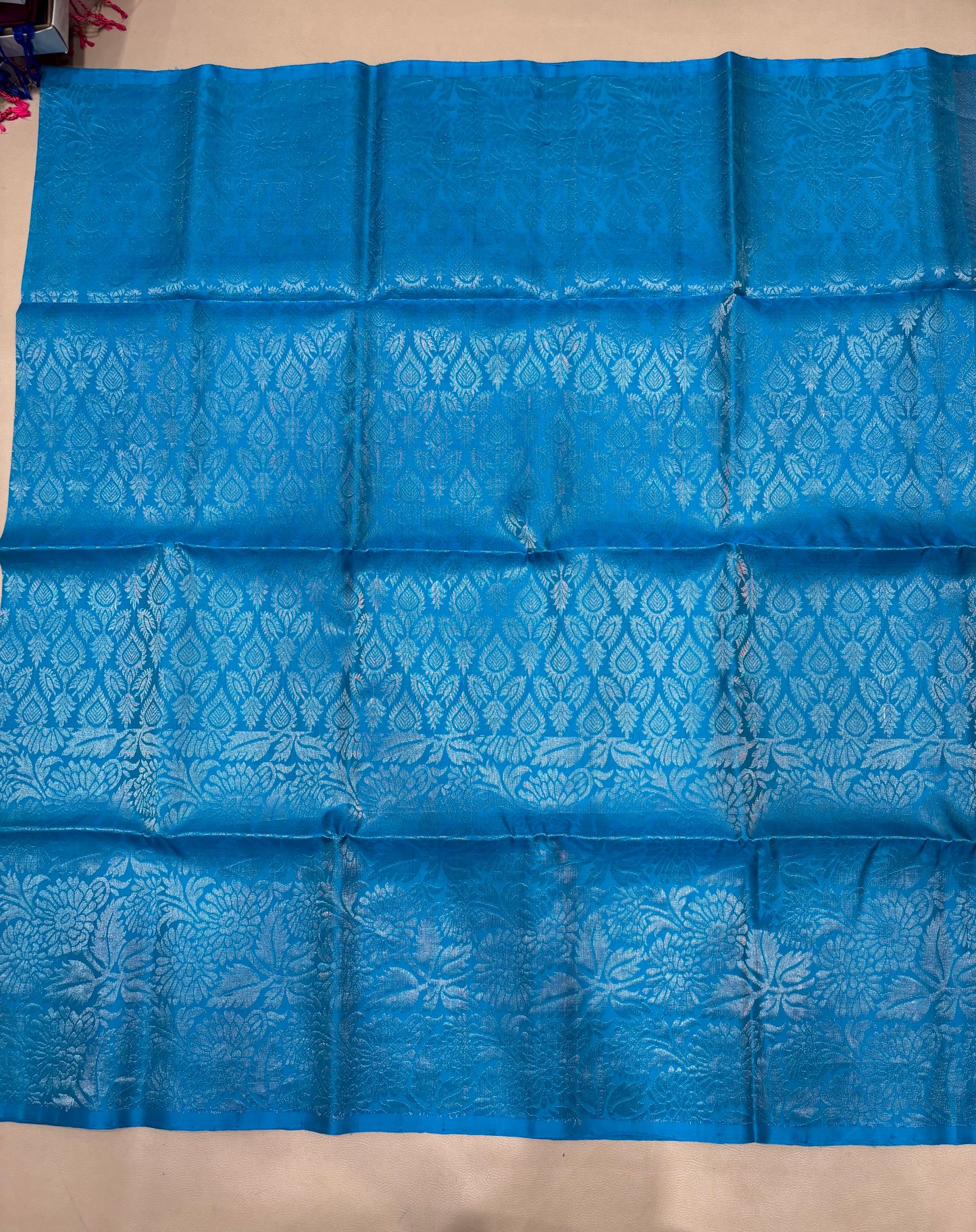 Lithika blue brocade bridal softsilk saree - Pure silk saree
