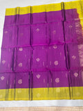 Vijaya purple handloom softsilk saree - Pure silk saree-set16