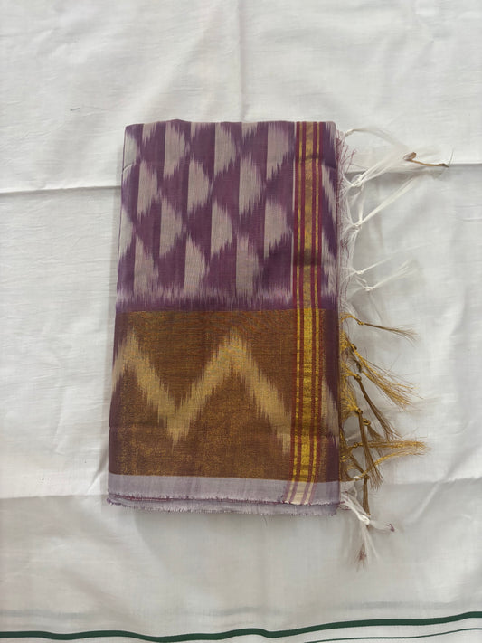 Vanaja lavender handloom Kota cotton saree