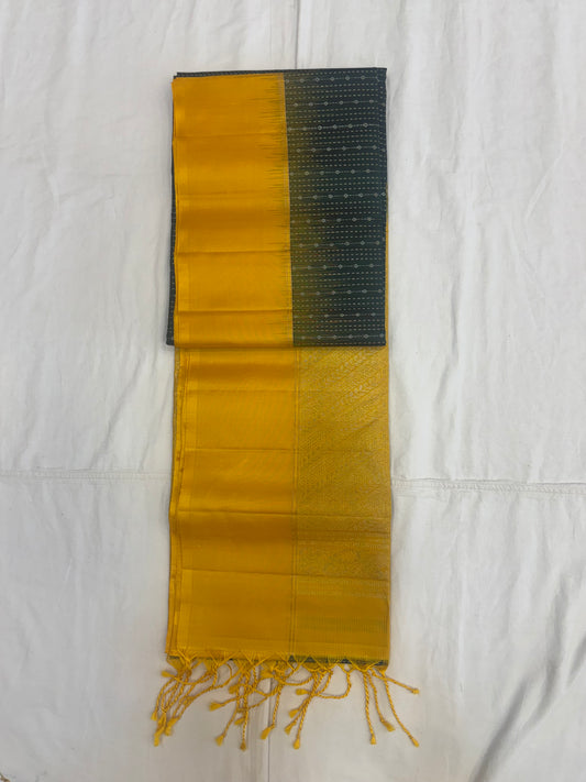 Aaradhya bottle green softsilk saree - Pure silk saree