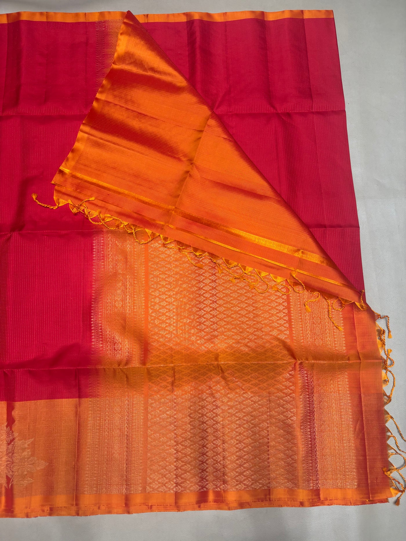 Anjana red handloom softsilk saree - pure silk saree