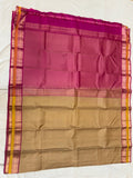 Kamakshi off white handloom Softsilk saree