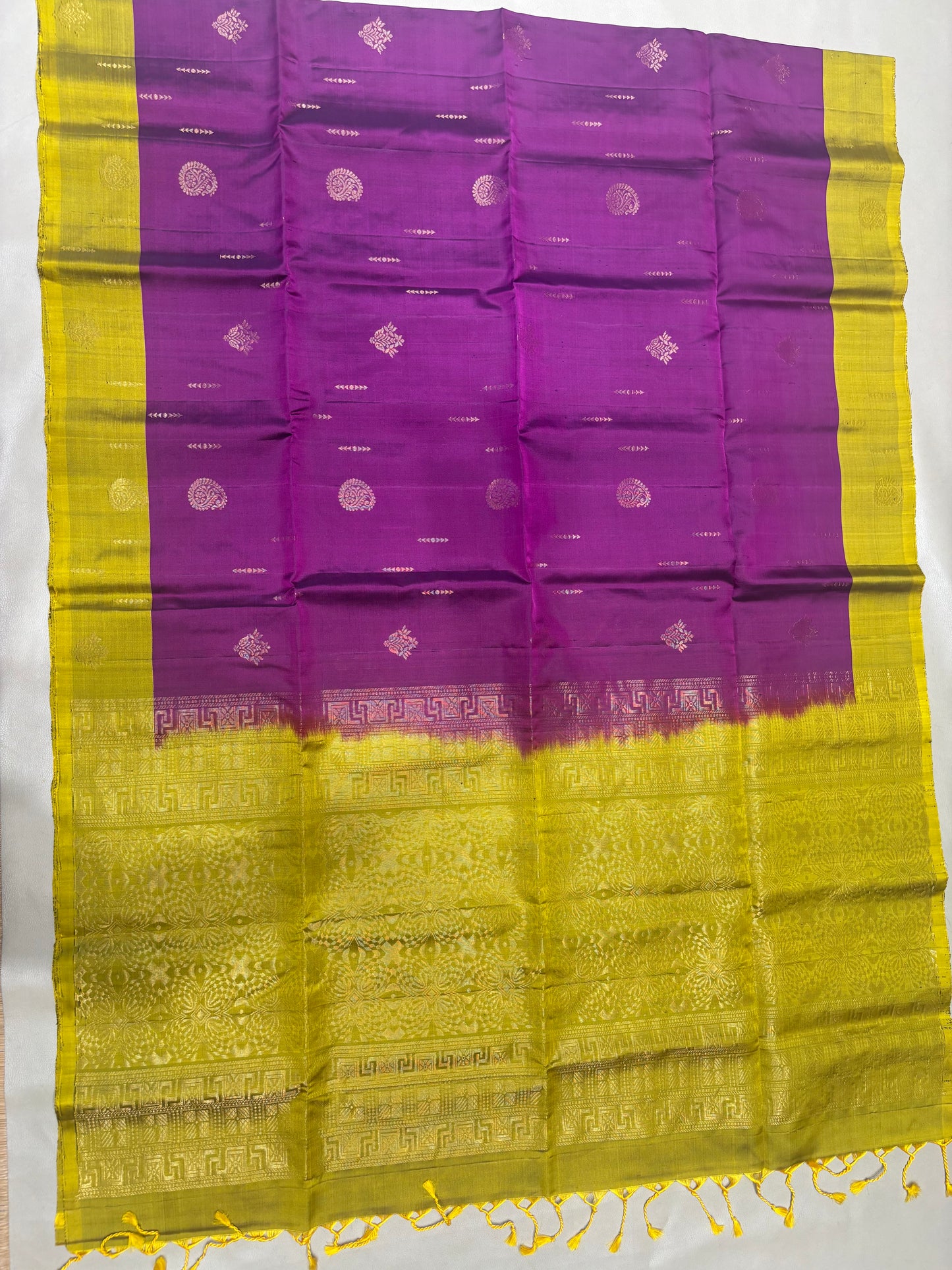 Vijaya purple handloom softsilk saree - Pure silk saree-set16