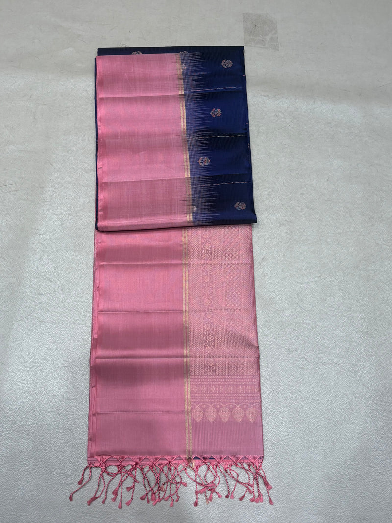 Sharvani handloom softsilk saree - Pure silk saree- contrast color
