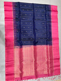 Leelavathi blue handloom softsilk saree - GA104