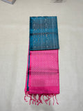 Vairam teal blue bridal brocade softsilk saree - Pure silk saree