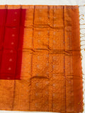 Adora Long border pure mix softsilk saree