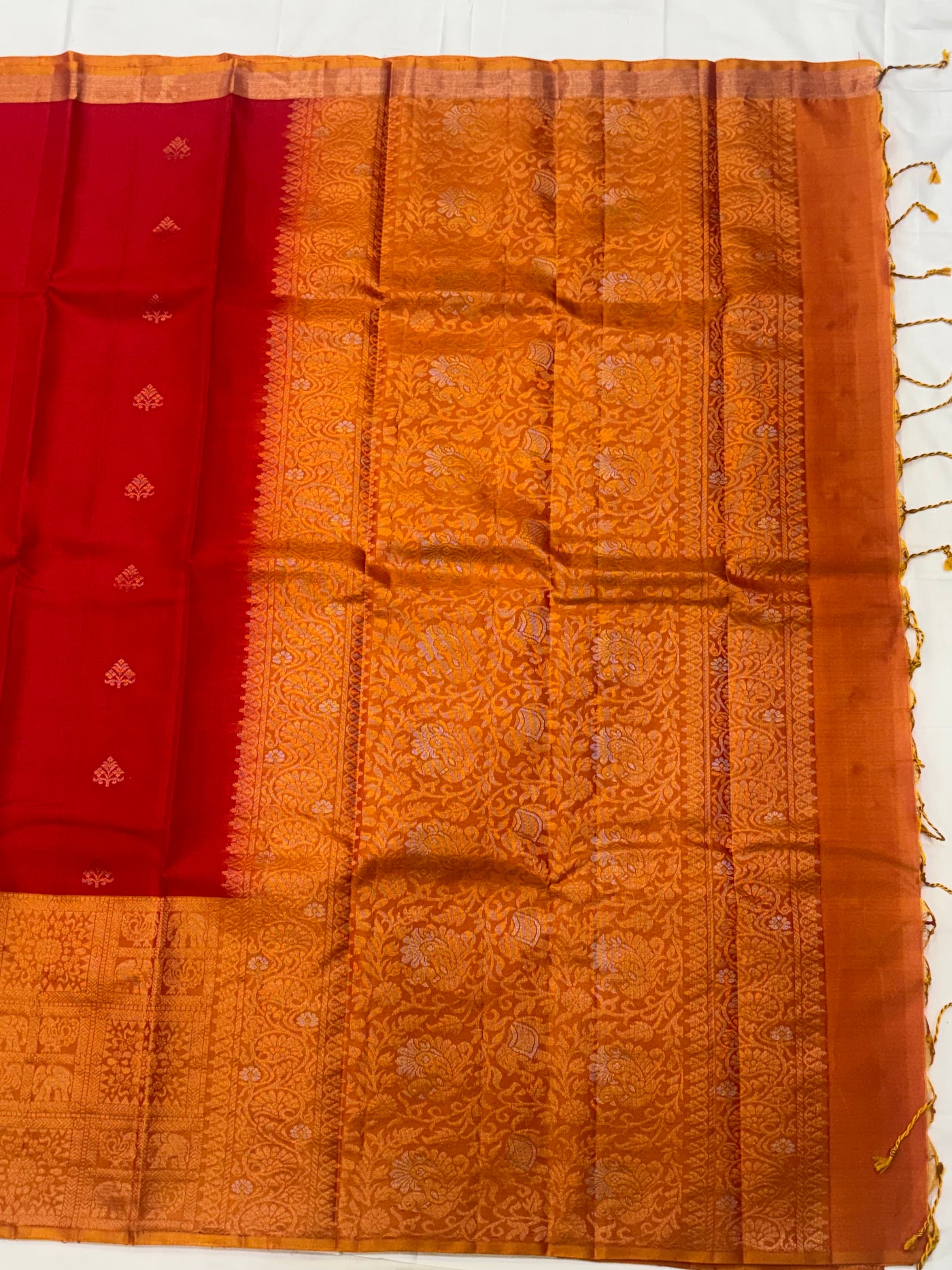 Adora Long border pure mix softsilk saree