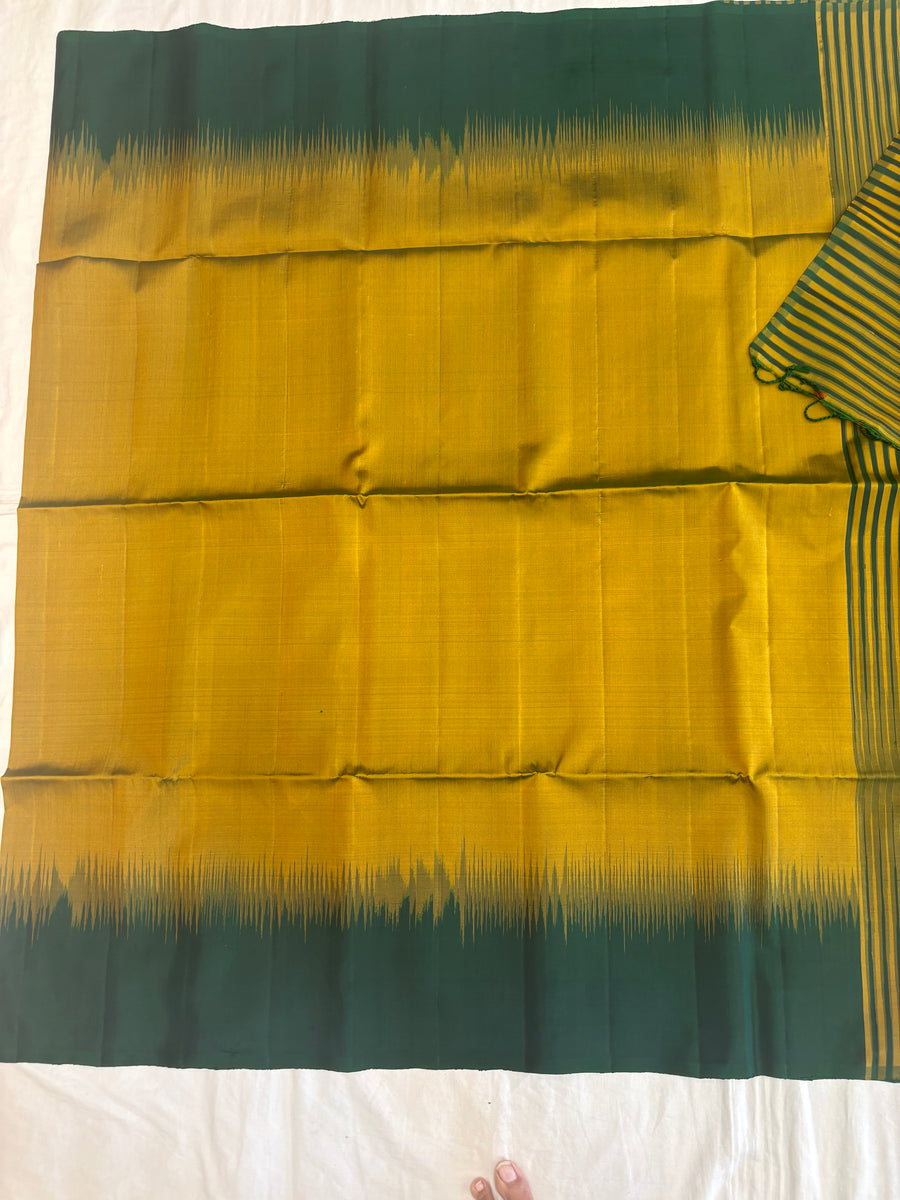 Rukmani yellow handloom softsilk saree - Pure silk saree