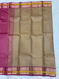 Kamakshi off white handloom Softsilk saree