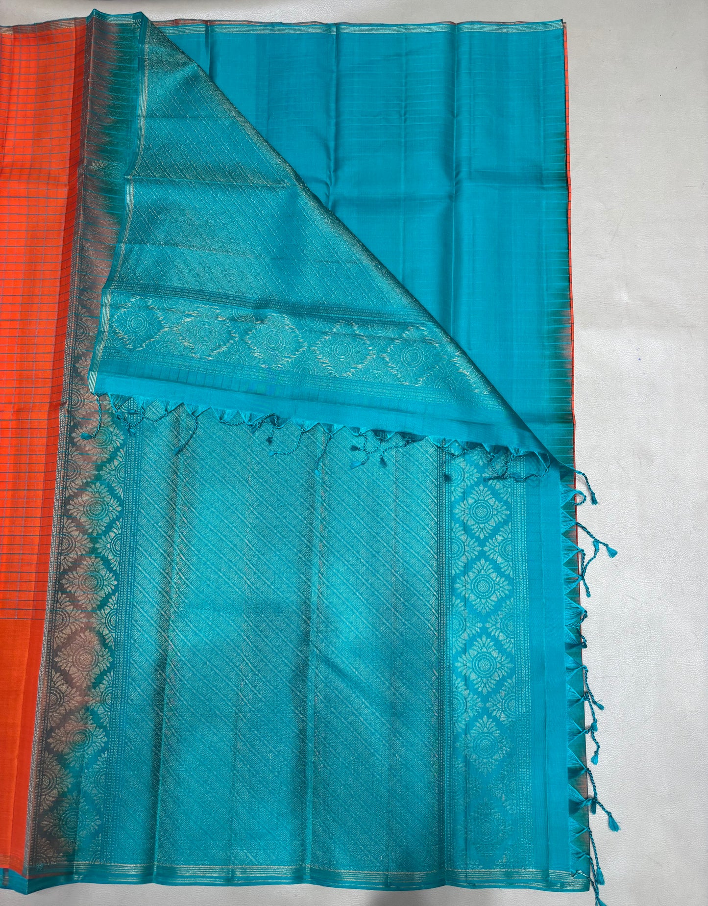 Vanveli handloom softsilk saree - Pure silk saree - thread-checks saree-AK1116