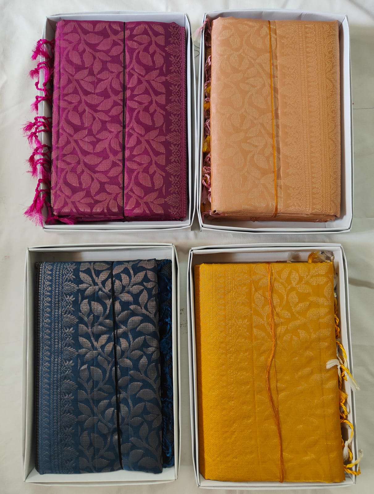 Chandrika Yellow Soft silk - Handloom softsilk saree - 5 colors