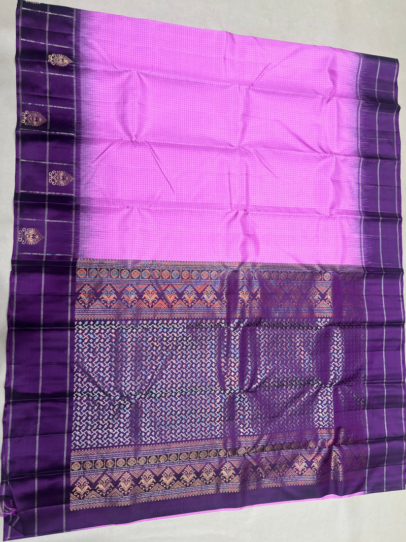 Kairavi thread checked handloom softsilk saree - Pure silk saree