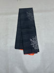 Mishti black handloom softsilk saree - Pure silk saree