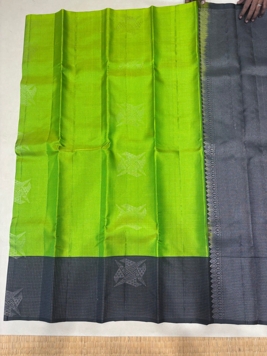Nethra handloom softsilk saree - Pure silk saree - korvai border- AK1104
