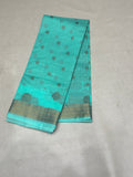 Ravina green semi silk cotton saree