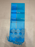 Ponkodi blue& sea green handloom softsilk saree - Pure silk saree- BA102