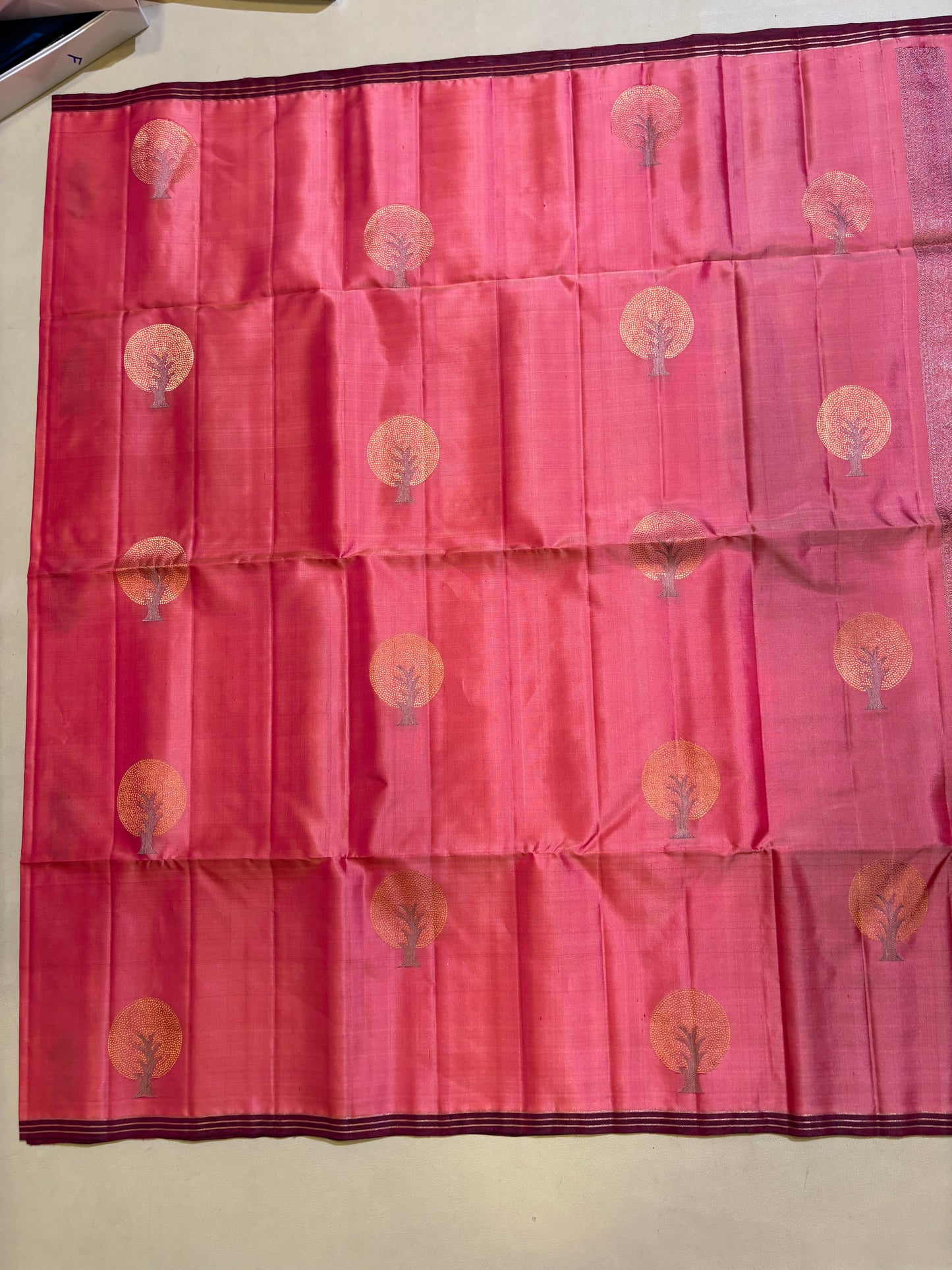 Samaria pink handloom softsilk saree - Pure silk saree