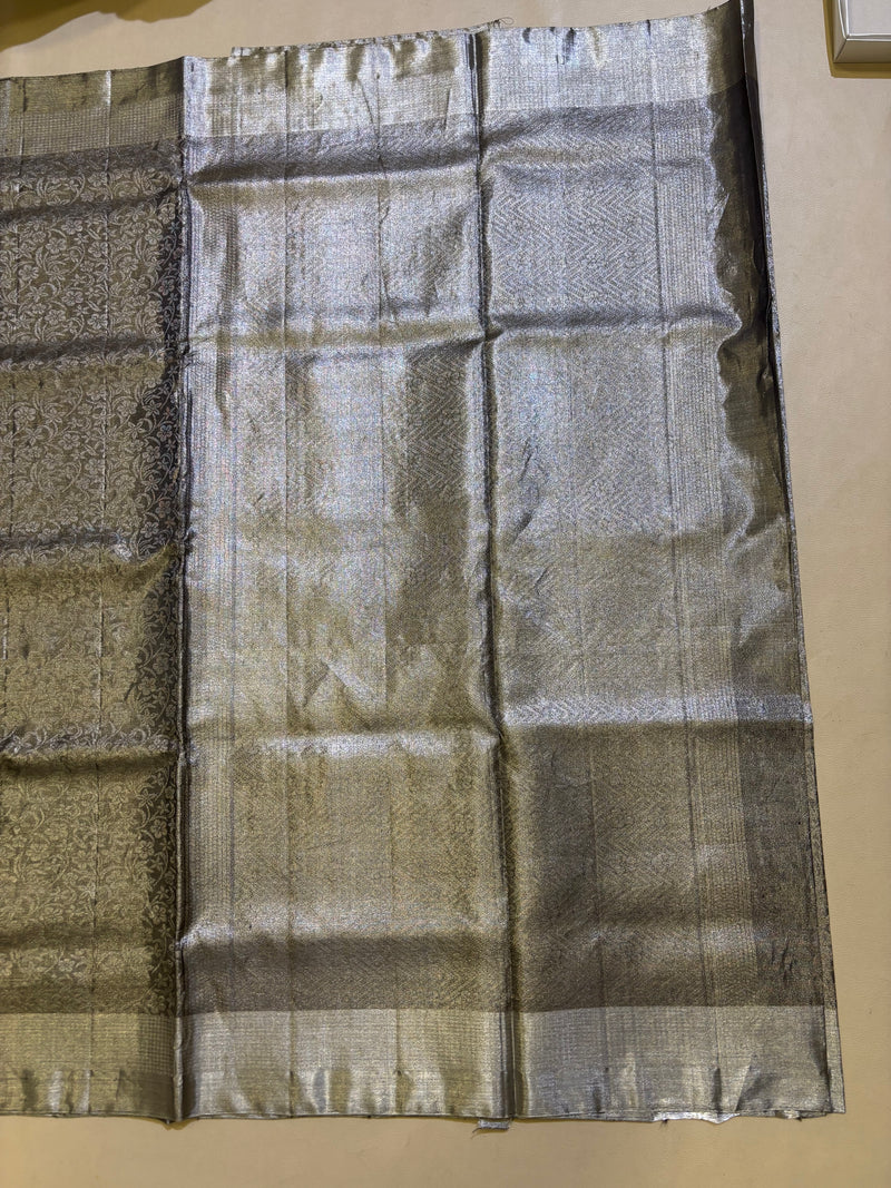 Yashvi grey tissue soft silk saree