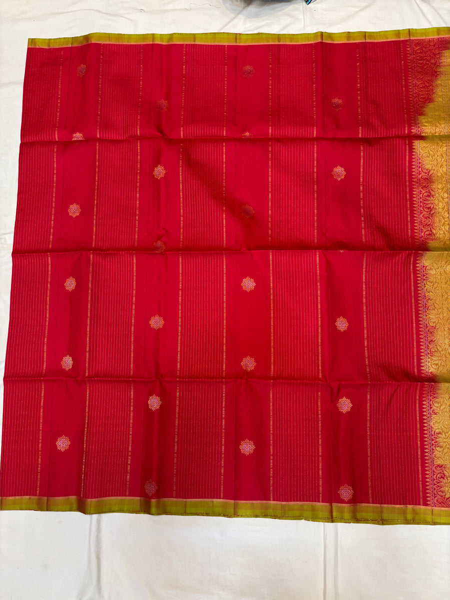 Vezha red softsilk saree - Pure silk saree
