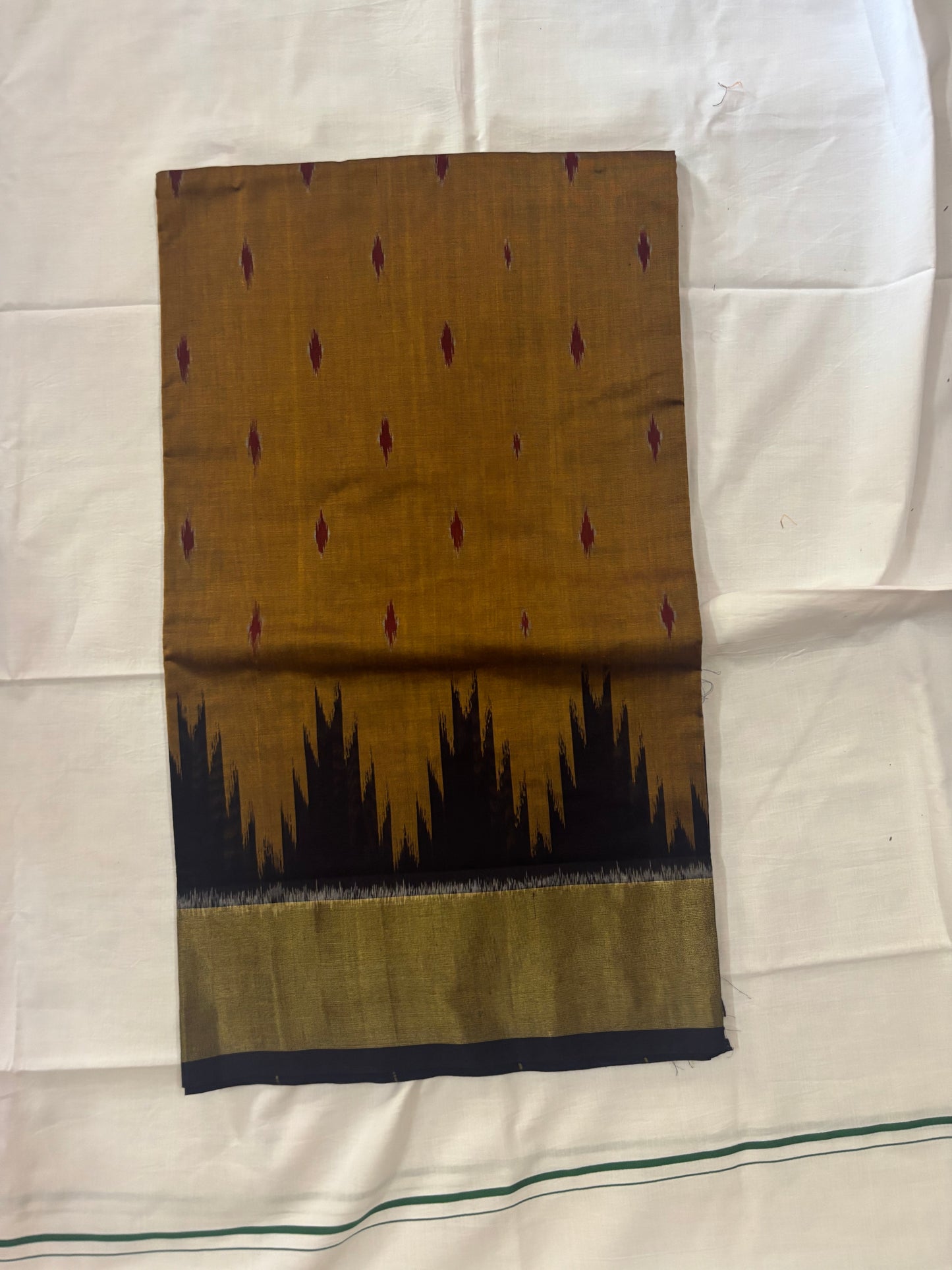 Mullaiya handloom Chettinad pure cotton saree - no blouse